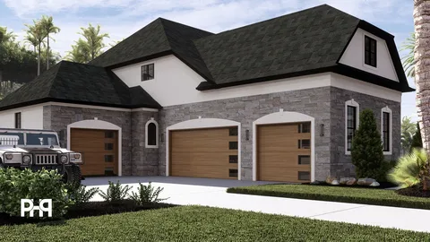 The Chanterelle house plan, exterior view 4